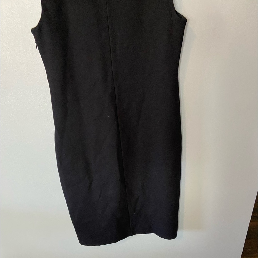 Eileen Fisher Square Neck Silk Crepe Sleeveless Shift - Picture 7 of 10